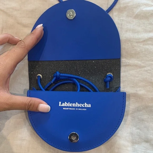 Mini Blue Half-Moon Purse - Picture 2 of 2